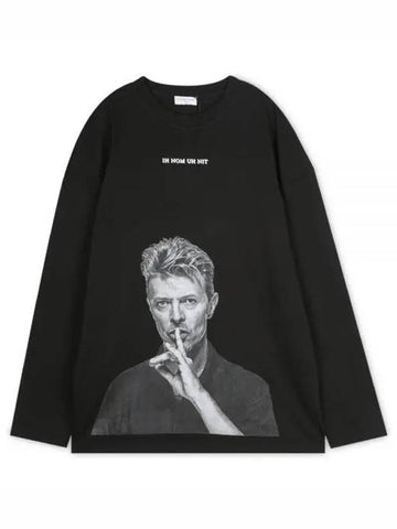 Men s David Bowie Silent Black Long Sleeve T shirt NUS19233 009 1156759 - IH NOM UH NIT - BALAAN 1