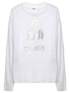 Klowia Logo Print Linen Sweatshirt White - ISABEL MARANT - BALAAN 2