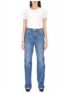 Women's Mid-Rise Straight Jeans Blue - TORY BURCH - BALAAN.