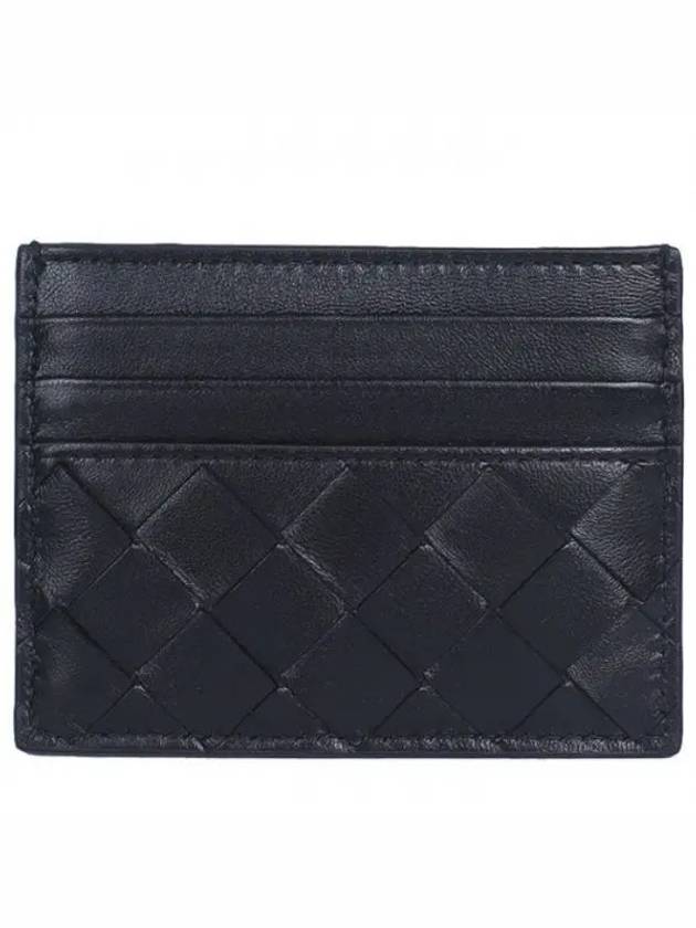 Intrecciato Leather Card Wallet Black - BOTTEGA VENETA - BALAAN 2