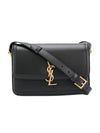 Women's Solferino Medium Leather Shoulder Bag Black - SAINT LAURENT - BALAAN 1