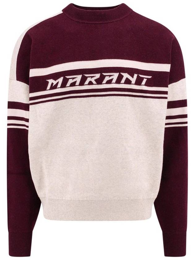 Colby Logo Knit Top Dark Plum - ISABEL MARANT - BALAAN 2