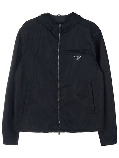 Re-Nylon Hooded Blouson Jacket Black - PRADA - BALAAN 2