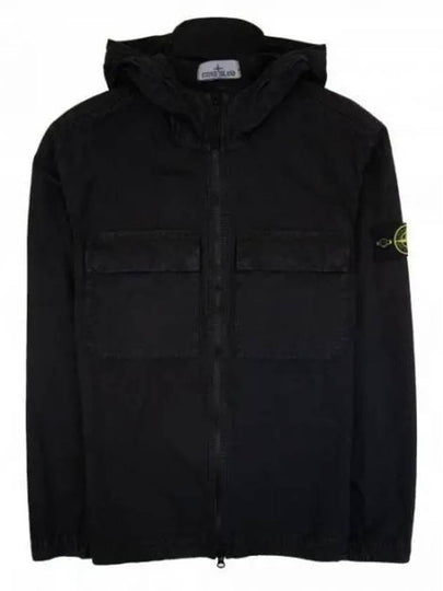 Wappen Old Effect Hooded Jacket Black - STONE ISLAND - BALAAN 2