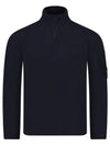 Lambswool GRS Half Zip-Up Knit Top Navy - CP COMPANY - BALAAN 2