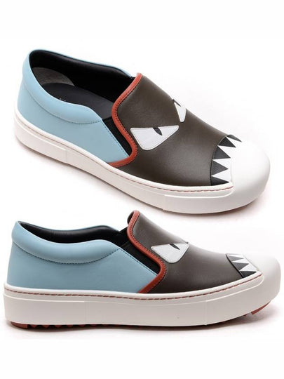 Women's Monster Slip-On Blue - FENDI - BALAAN 2