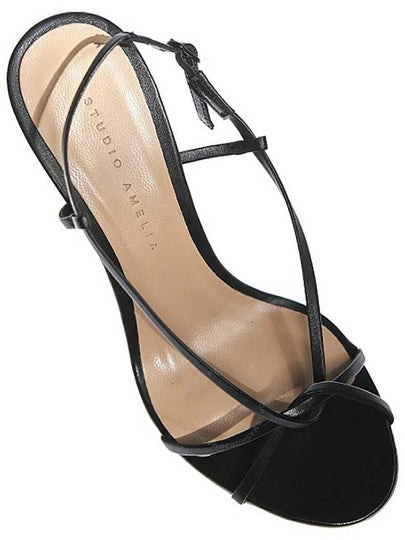 Studio Amelia Black Entwined 70 Leather Slingback Sandals, Brand Size 36 ( US Size 6 ) - STUDIO AMELIA - BALAAN 2