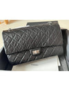 2 55 Vintage Flap Bag Large Black Silver A37587 - CHANEL - BALAAN 2