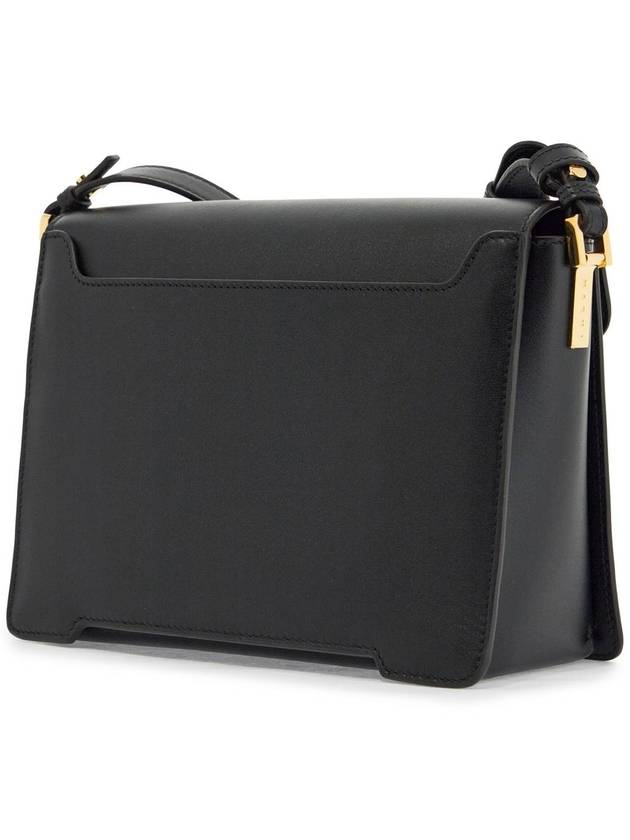 Trunkaroo Medium Leather Shoulder Bag Black - MARNI - BALAAN 3