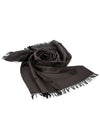 Logo Jacquard Fringe Muffler Brown - EMPORIO ARMANI - BALAAN 2