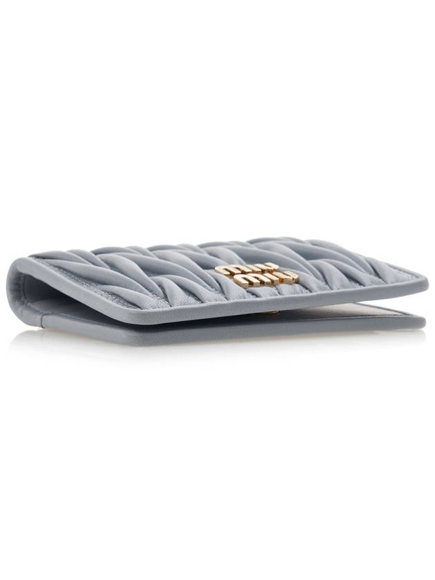 Matelasse Nappa Leather Card Wallet Grey - MIU MIU - BALAAN 6