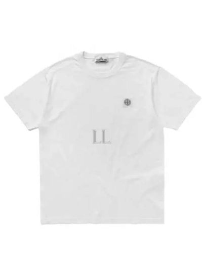 Organic Cotton Short Sleeve T-Shirt White - STONE ISLAND - BALAAN 2