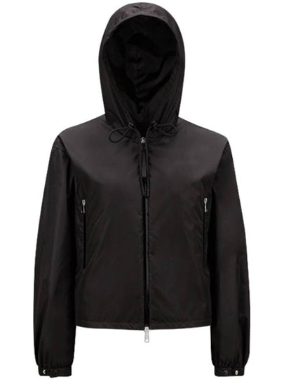 Vernois Logo Hooded Jacket Black - MONCLER - BALAAN 2