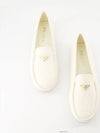 Triangle Logo Driving Shoes Ivory - PRADA - BALAAN 3