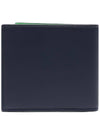 two-tone logo leather halfwallet green black - LOEWE - BALAAN.