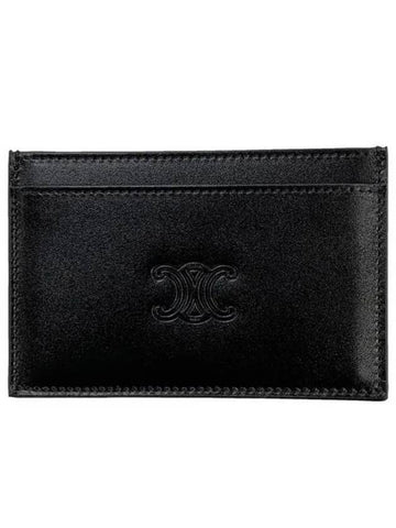 10B703FQ7 Triope Logo Satin Calfskin Card Wallet 270042 1031469 - CELINE - BALAAN 1