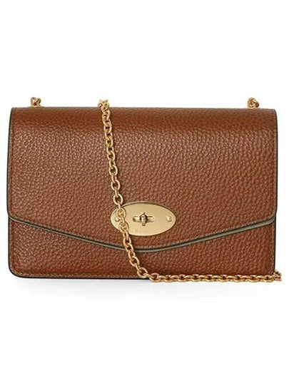 Women's Darley Leather Chain Small Shoulder Bag Brown - MULBERRY - BALAAN 2