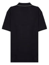 Stretch Piquet Regular Striped Collar Polo Shirt Black - CP COMPANY - BALAAN 3