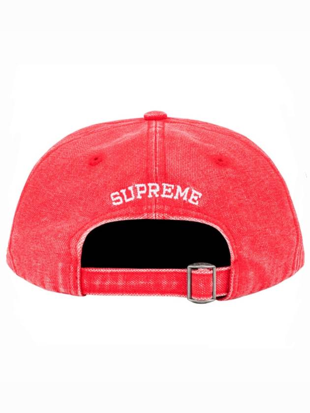 Pigmented Canvas S Logo 6 Panel Cap Red SS23H117 - SUPREME - BALAAN 2