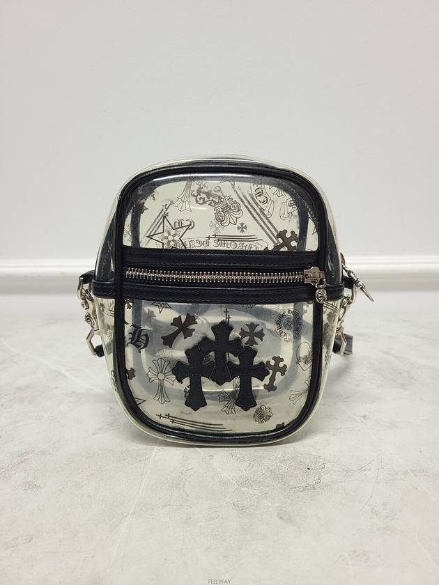 Used luxury goods Lewis It Black PVC triple cement mini Taka bag - CHROME HEARTS - BALAAN 1