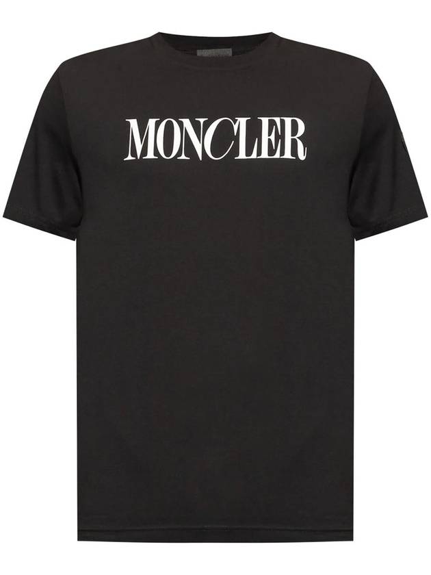 Logo Cotton Short Sleeve T-Shirt Black - MONCLER - BALAAN 2