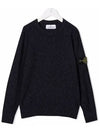 Kids Waffen Crew Neck Knit Black 7516512D1 V0029 - STONE ISLAND - BALAAN 2