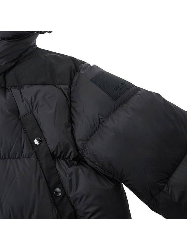 Logo Applique Nylon Puffer Coat Black - BURBERRY - BALAAN 5