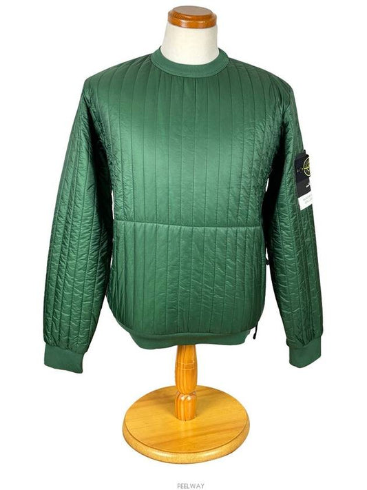 Round Neck Sweatshirt Padded Green - STONE ISLAND - BALAAN 2