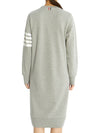 Classic Loopback 4-Bar Sweater Midi Dress Light Grey - THOM BROWNE - BALAAN 5