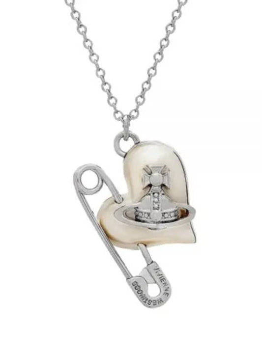 Orietta Pendant Brass Necklace Silver - VIVIENNE WESTWOOD - BALAAN 1