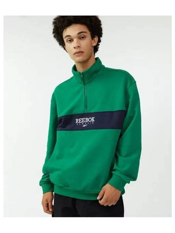 Legacy half zip up sweatshirt green - REEBOK - BALAAN 1