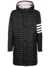 Men's 4 Bar Hooded Padding Black - THOM BROWNE - BALAAN 3