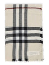 Checked Wool Scarf Beige - BURBERRY - BALAAN 3