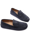 Gommino Bubble Suede Driving Shoes Blue - TOD'S - BALAAN 6