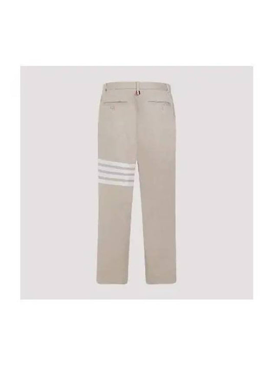 4 Bar Stripe Cotton Straight Pants Beige - THOM BROWNE - BALAAN 2