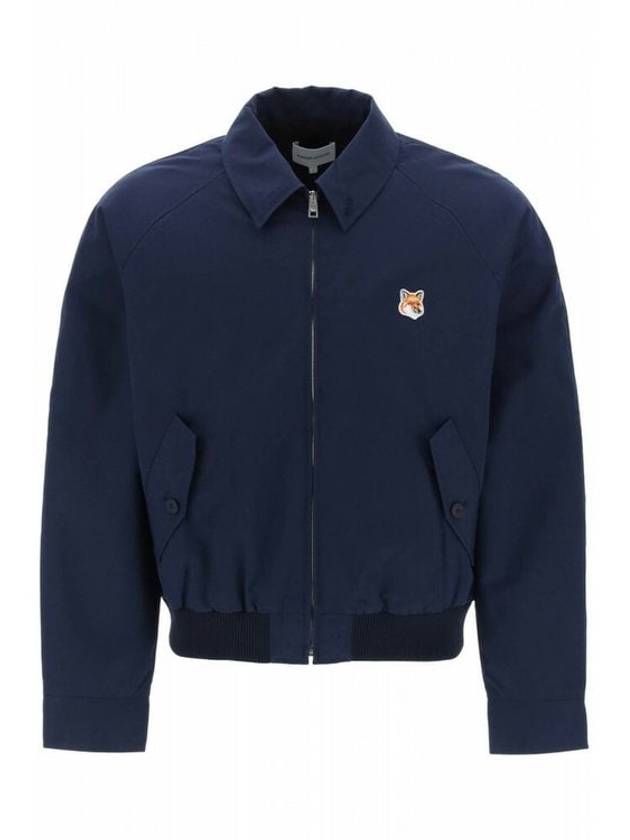 Harrington Zip-Up Jacket Navy - MAISON KITSUNE - BALAAN 2