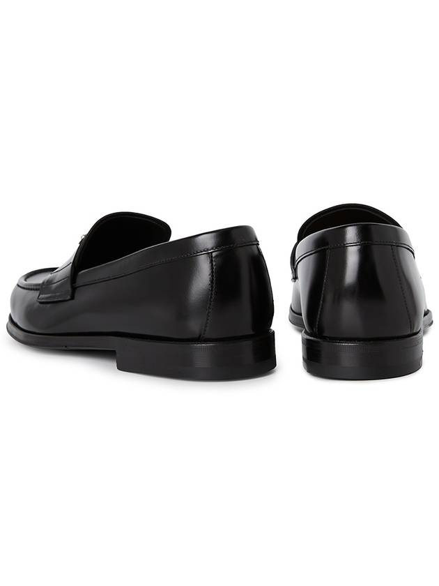 Brushed Leather Loafers Black - PRADA - BALAAN 7