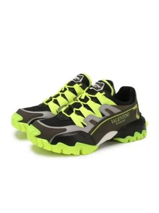 Men's Climber Low Top Sneakers Green - VALENTINO - BALAAN 2