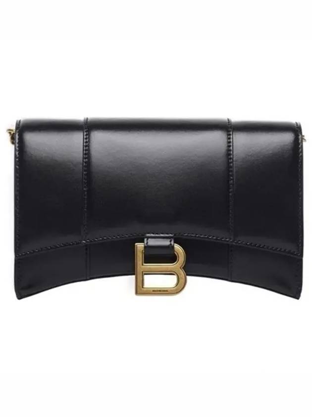 Hourglass Chain Mini Calfskin Cross Bag Black - BALENCIAGA - BALAAN 2