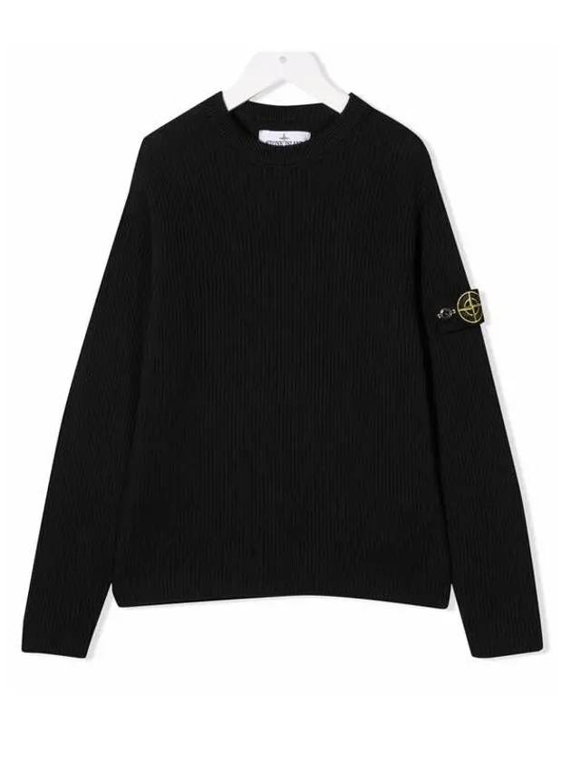 Kids Women s Wappen Ribbed Knit Black 7616505A3 V0029 Other 1011198 - STONE ISLAND - BALAAN 1