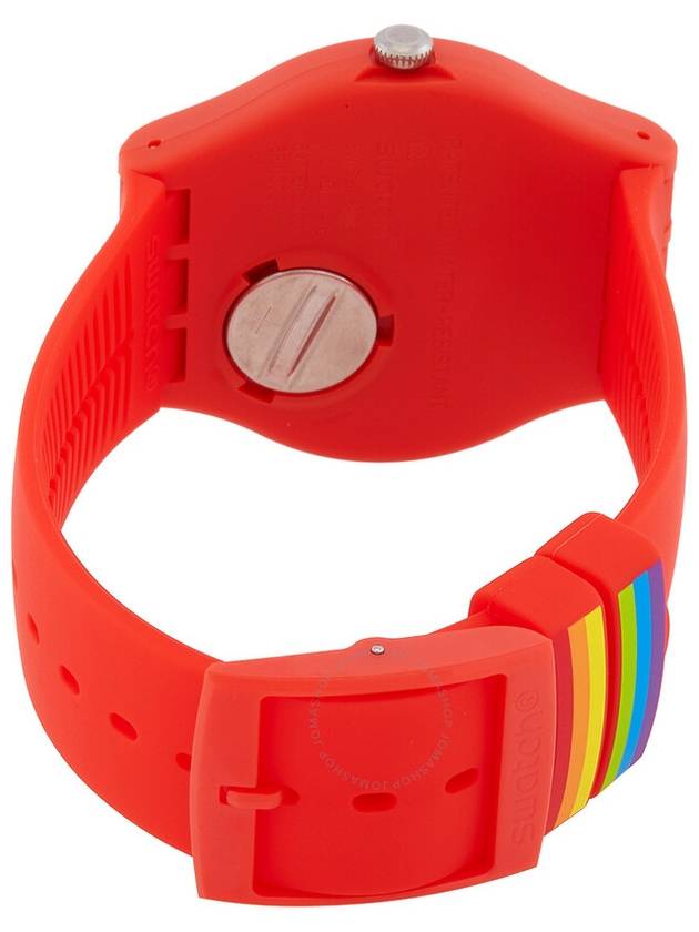 Swatch Pride Quartz Red Dial Unisex Watch SO29R705 - SWATCH - BALAAN 3