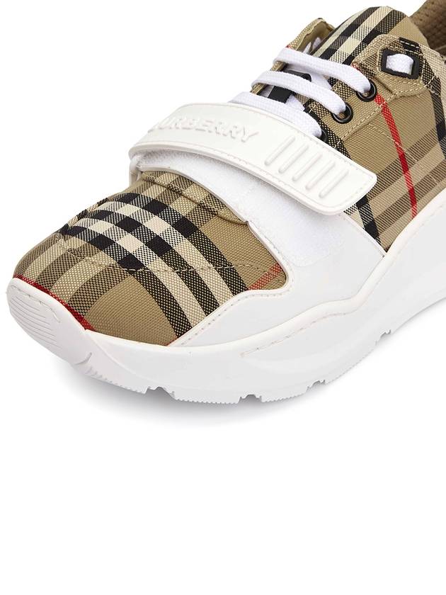 Vintage Check Suede Leather Sneakers Archive Beige - BURBERRY - BALAAN 9