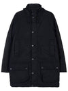 Hooded Beaufort Wax Jacket Navy - BARBOUR - BALAAN 2