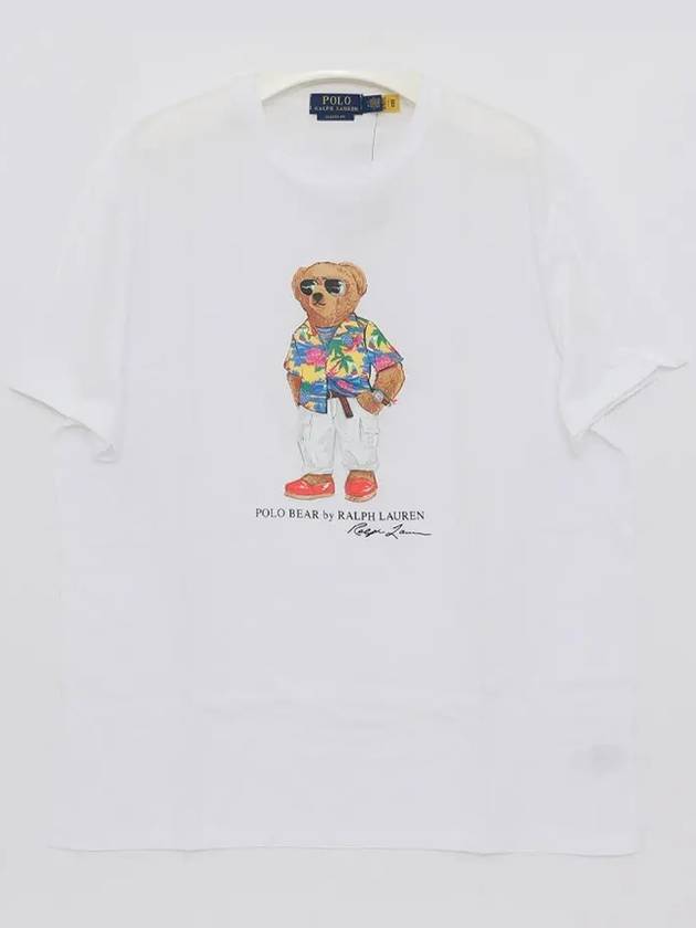 Polo Bear Print Short Sleeve T-Shirt White - POLO RALPH LAUREN - BALAAN 4