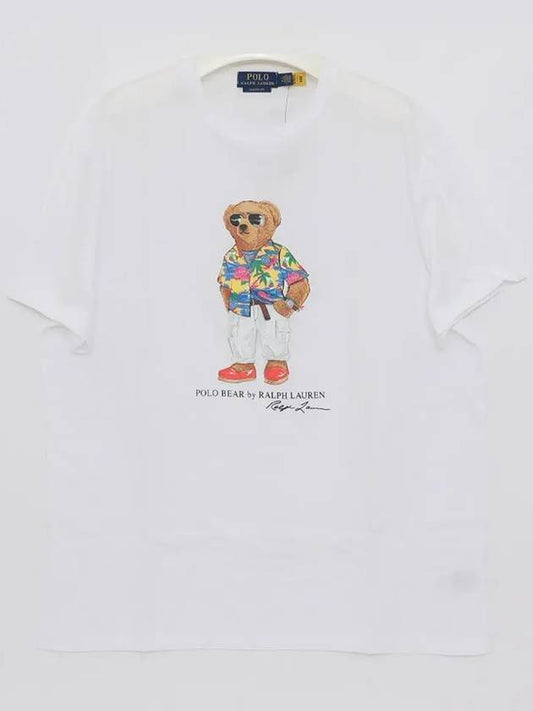 Polo Bear Print Short Sleeve T-Shirt White - POLO RALPH LAUREN - BALAAN 2