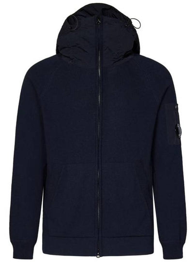 Cotton Mixed Knit Hooded Jacket Navy - CP COMPANY - BALAAN 2