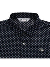 Men s full length printed long sleeved shirt 9354GZPP NAVY - BLACK&WHITE - BALAAN 3