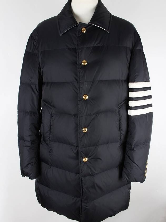 Diagonal armband gold padded coat 2 100 - THOM BROWNE - BALAAN 1