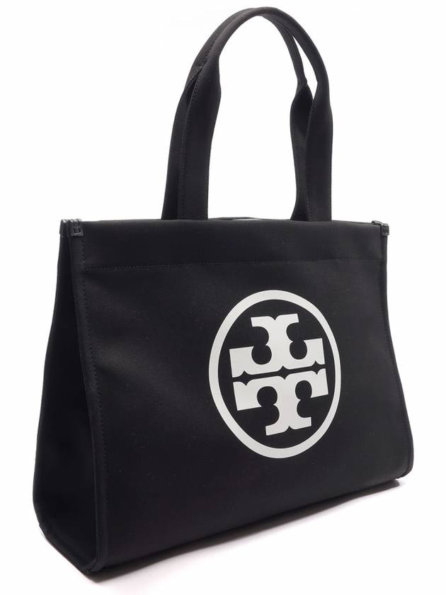 Ella Canvas Large Tote Bag Black - TORY BURCH - BALAAN 4