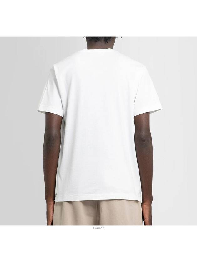 Logo Patch Cotton Short Sleeve T-Shirt White - STONE ISLAND - BALAAN 5